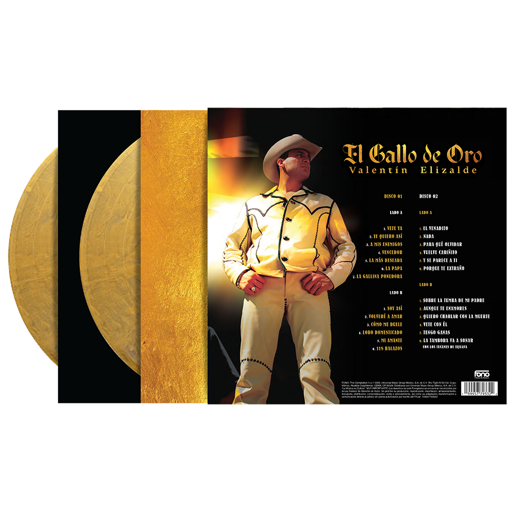Valentin Elizalde- El Gallo de Oro (2LP) back
