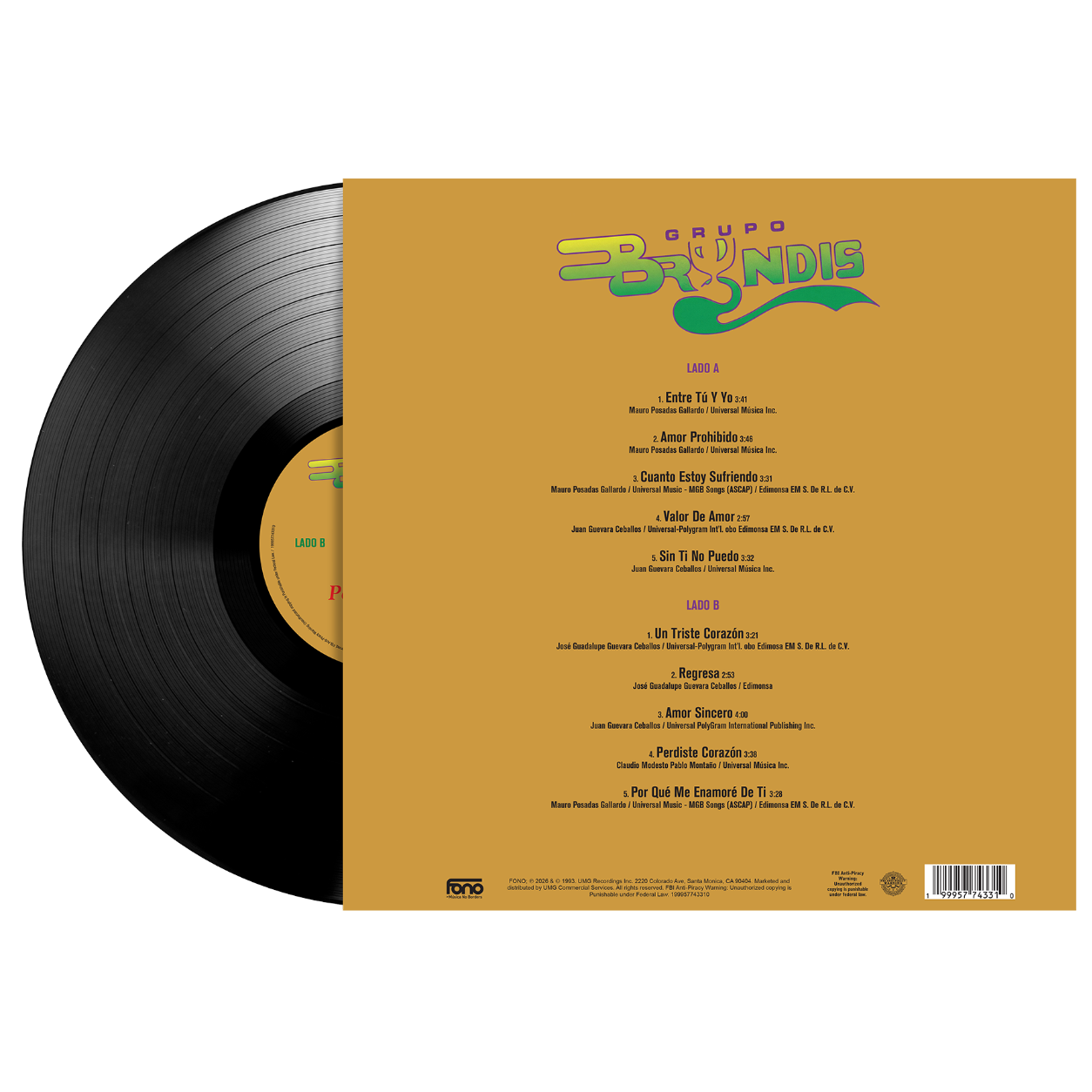 Por El Amor 1LP Vinyl back