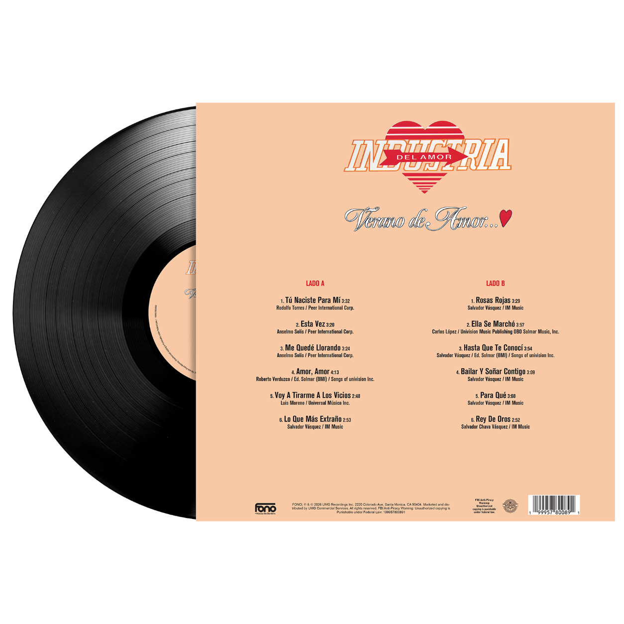 Verano de Amor 1LP Vinyl back