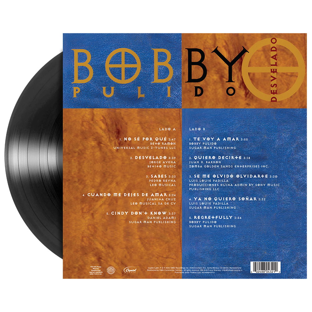 Bobby Pulido - Desvelado 1LP Vinyl Back