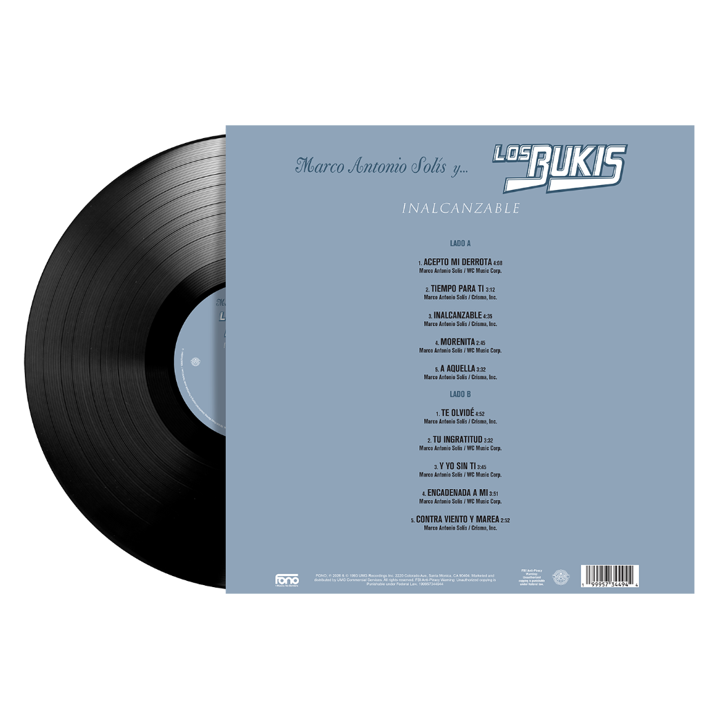 Los Bukis - Inalcanzable 1LP Vinyl Back