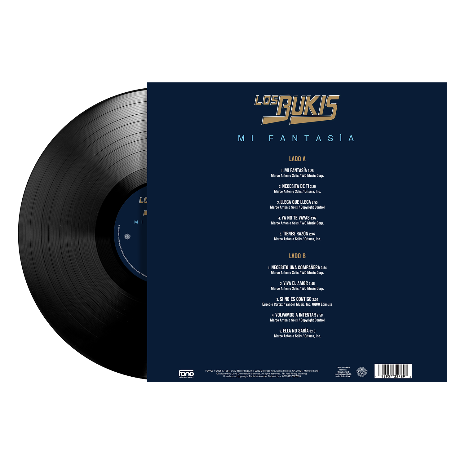 Los Bukis - Mi Fantasía 1LP Vinyl Back