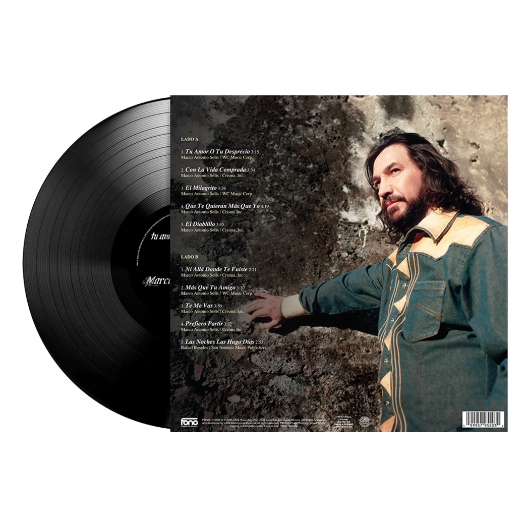 Marco Antonio Solís - Tu Amor O Tu Desprecio 1LP Vinyl back